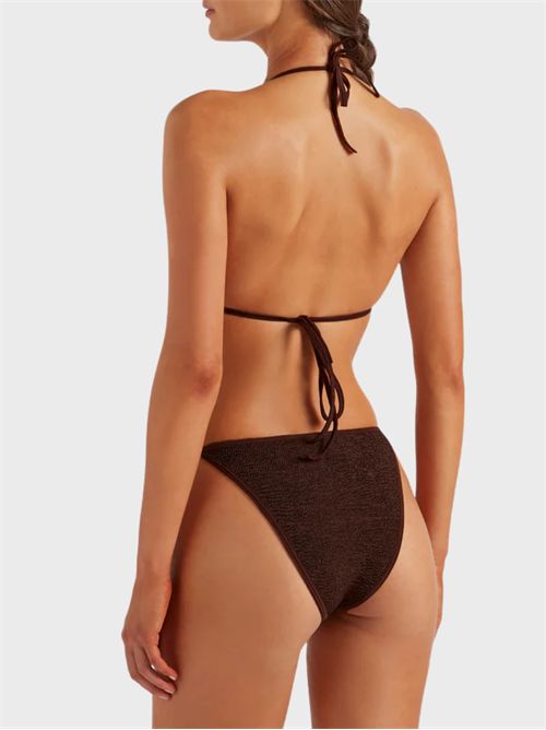 Gina triangle bikini with beads and adjustable ties HUNZA G | GINA24